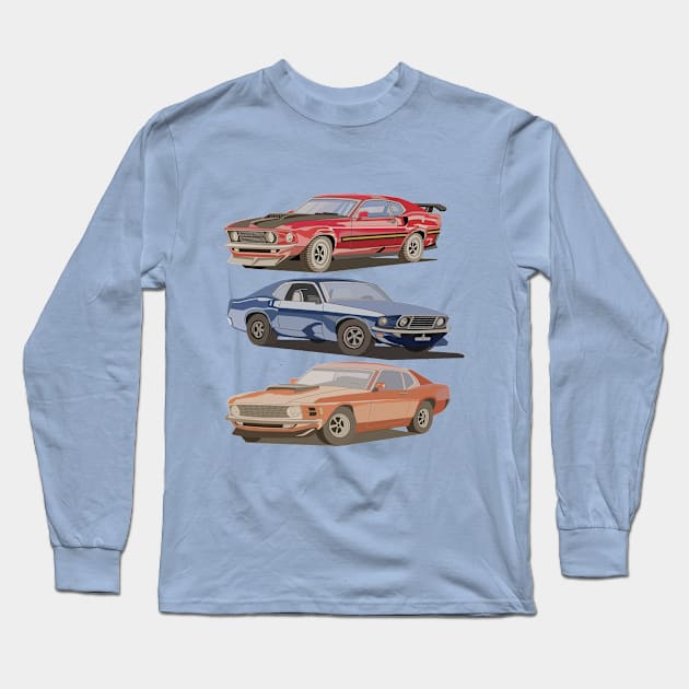 Musclecars Long Sleeve T-Shirt by An.D.L.